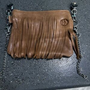 The Hip Klip Leather fringe Hands-free Purse